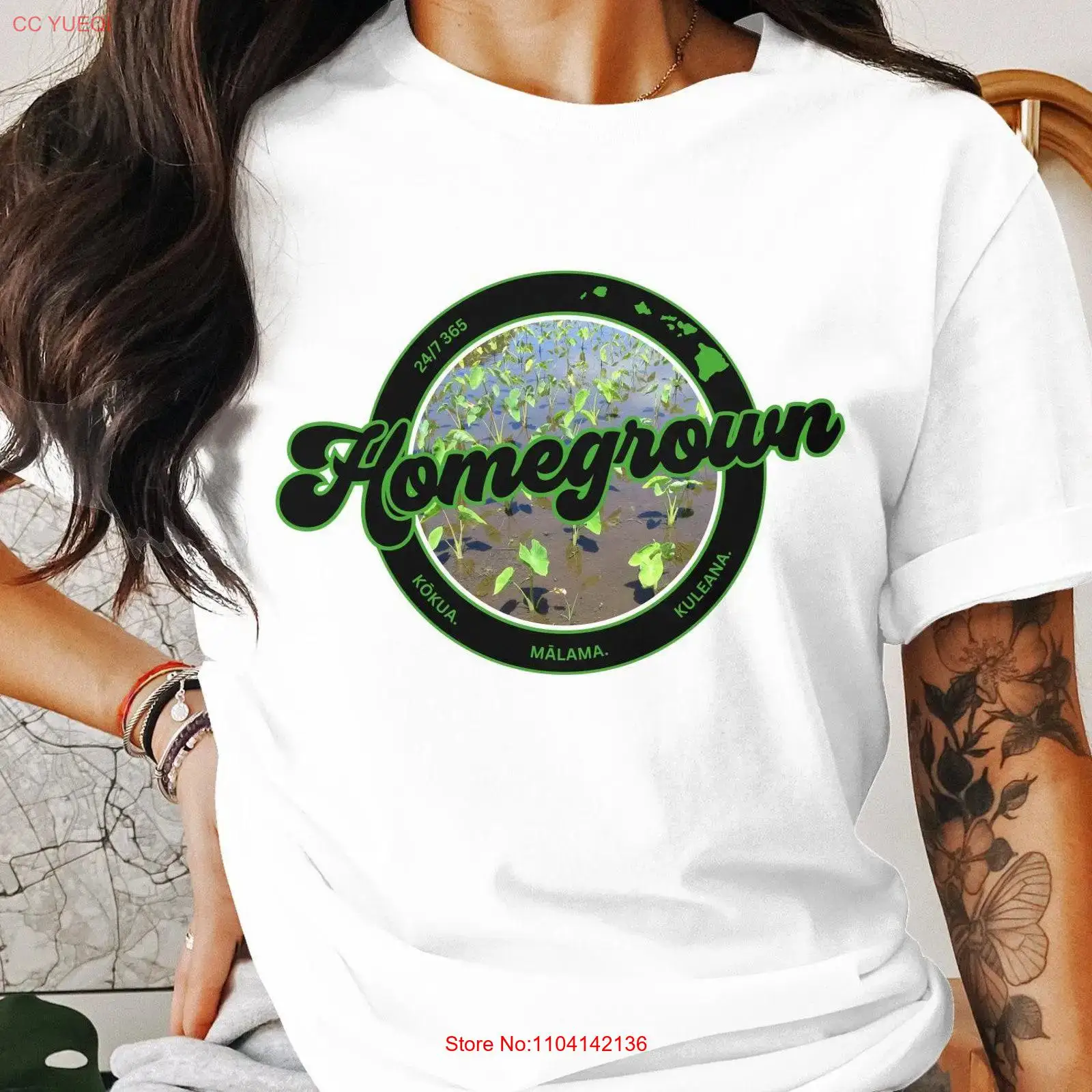 Sustainable Living Usa - Hawaii Homegrown Logo T Shirt Earthy