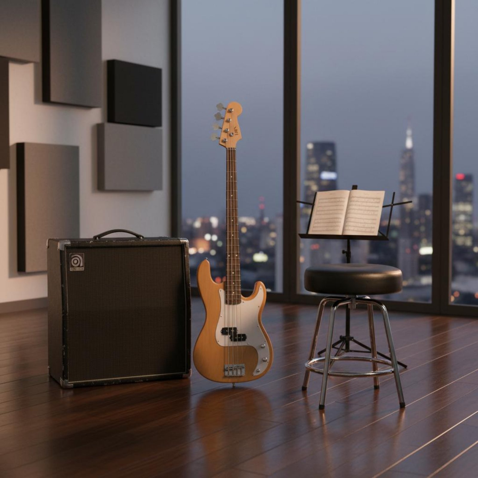 Sustainable Living Usa - 4-String Electric Bass Polished Neck 4