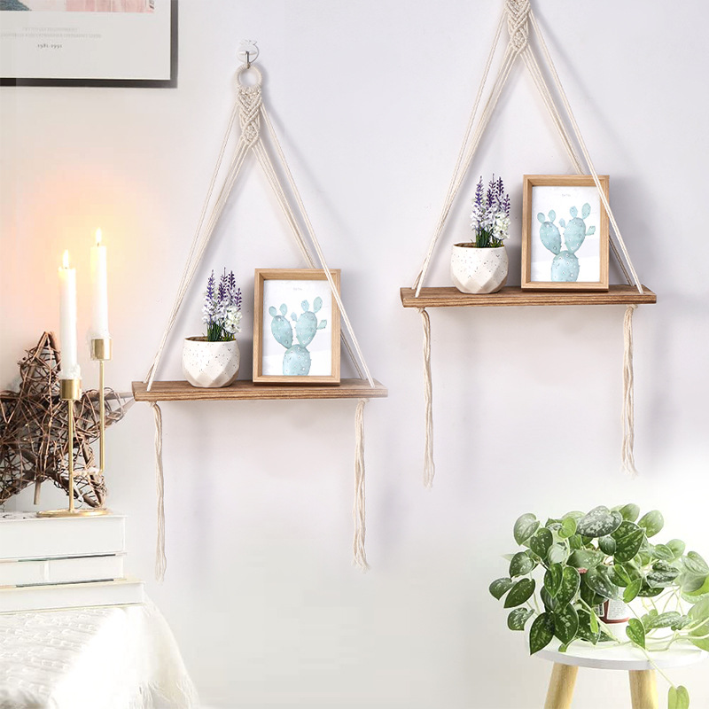 Boho Macrame Wall Shelf Handma - Sustainable Living Usa incelemesi ve fiyatı